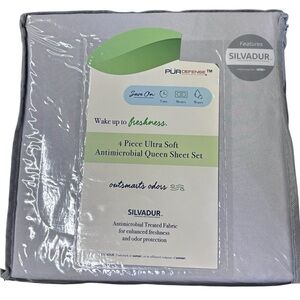 Pur Defense Ultra Soft Antimicrobial Queen Sheet Set - 4 Piece